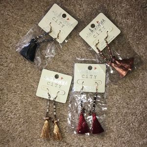 C.i.T.Y Beaded Tassel Earrings